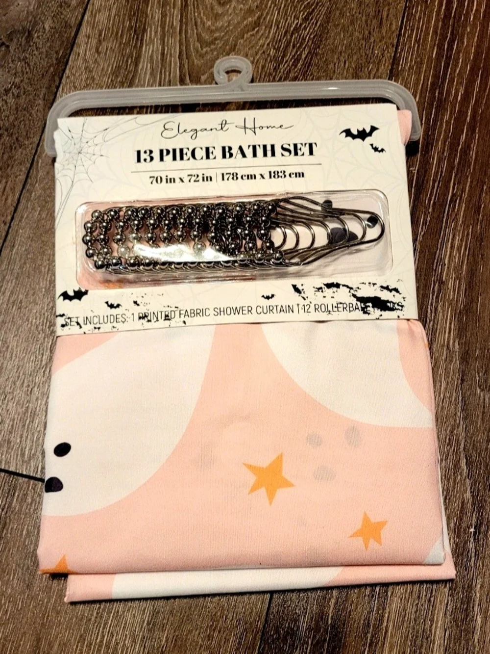 Pink Ghost Pattern Curtain